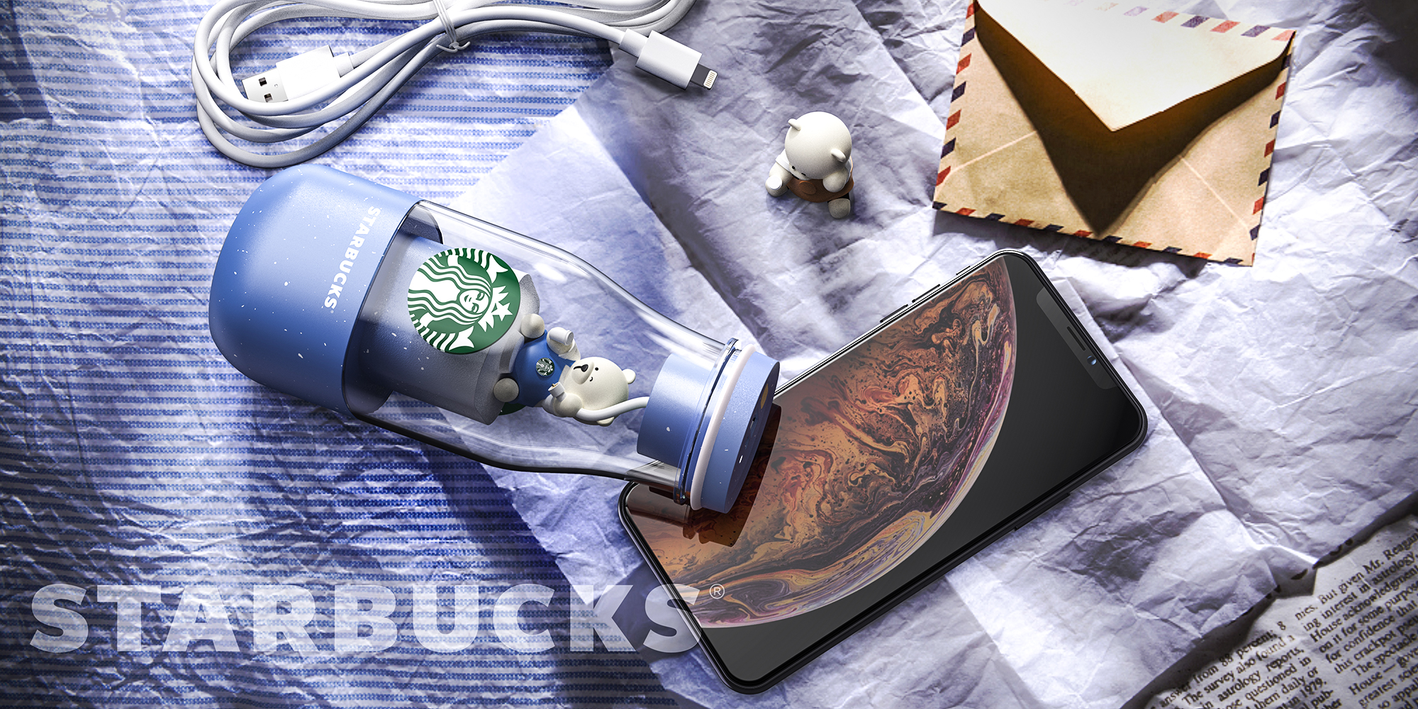 portable battery，industrial design，Structural design，Starbucks，