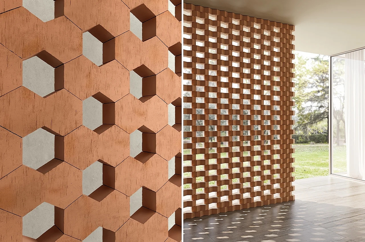 ceramics，Hexagonal clay brick，Hives，building structure，Mutine，