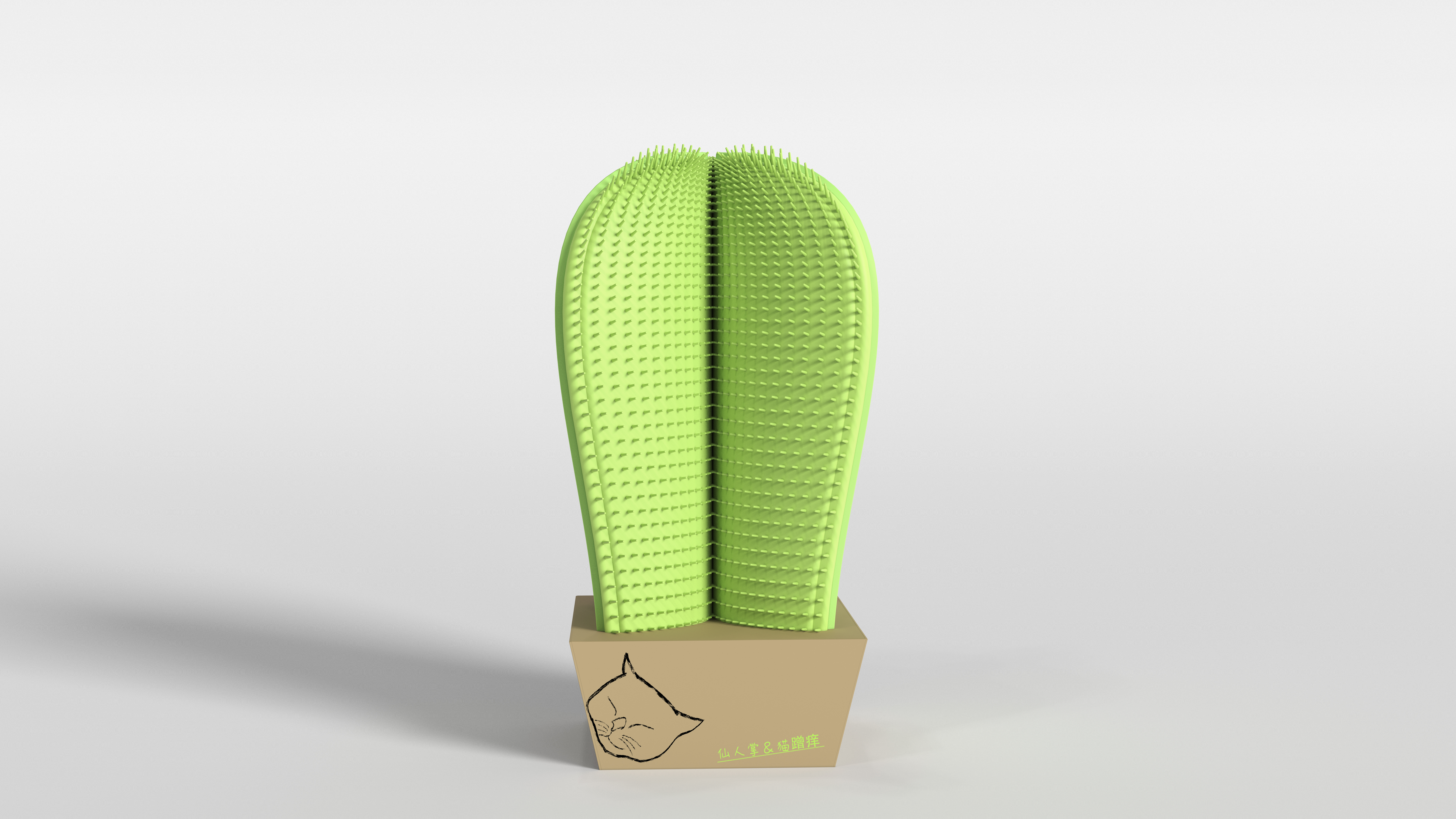 cat，Scratch board，Cultural creation，cactus，