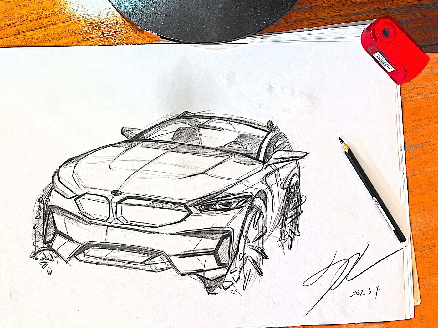 practice，student，Hand drawn car，