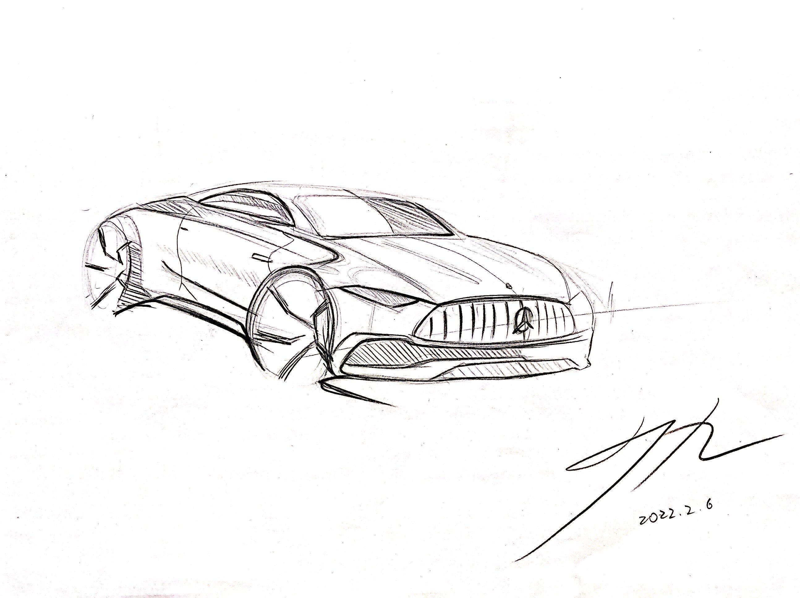 practice，student，Hand drawn car，