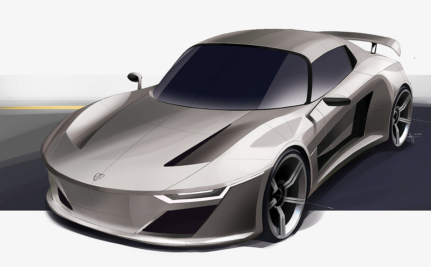 SC122，transport，Automobile design，Model，Digital sketch，industrial design，