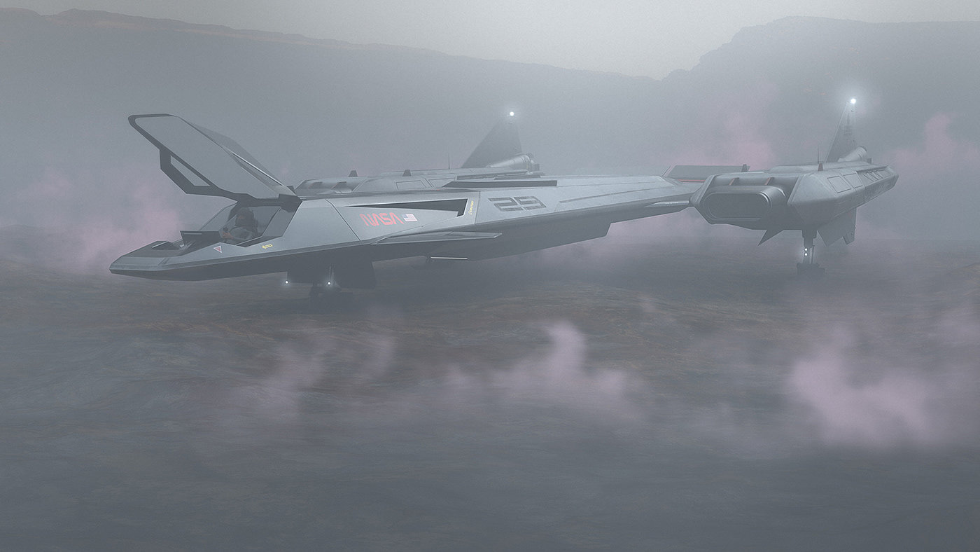 spacecraft，3d，concept，airship，mars，design，