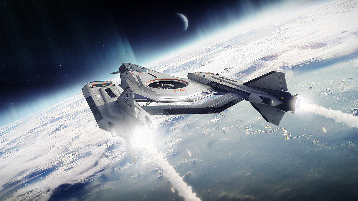 spacecraft，3d，concept，airship，mars，design，