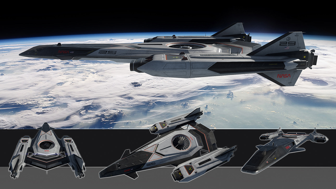 spacecraft，3d，concept，airship，mars，design，