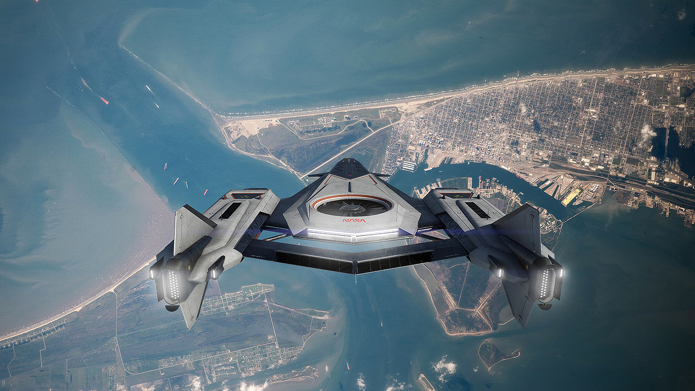 spacecraft，3d，concept，airship，mars，design，