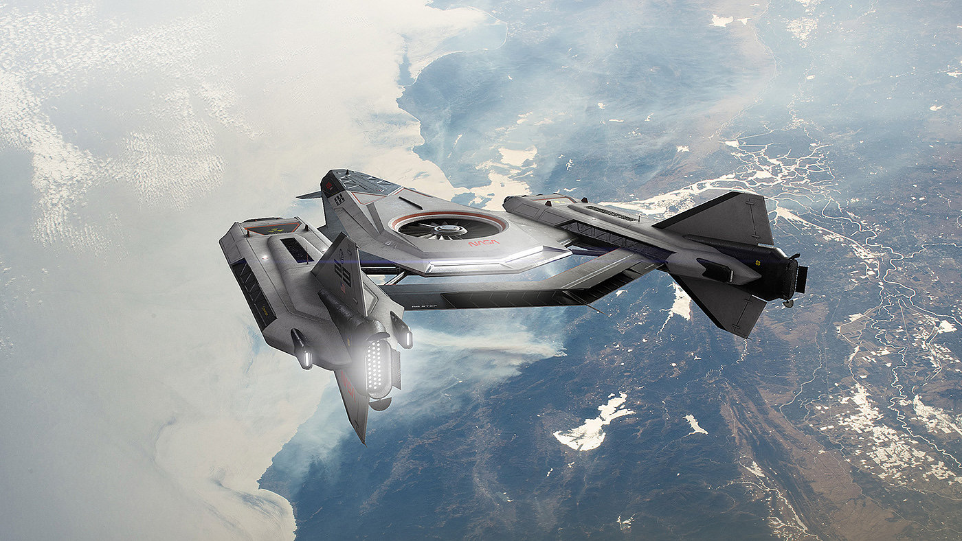 spacecraft，3d，concept，airship，mars，design，