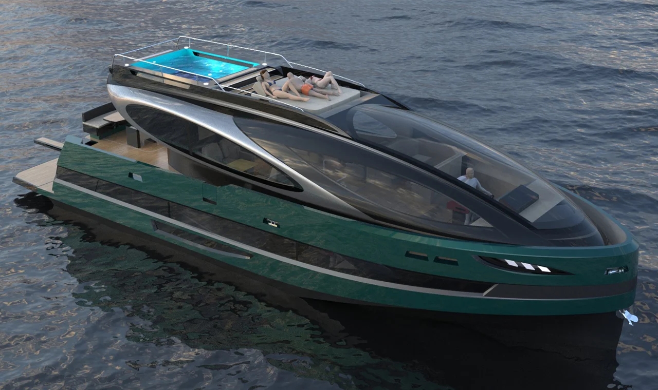 LAZZARINI DESIGN，Water boat，yacht，3d，Design，