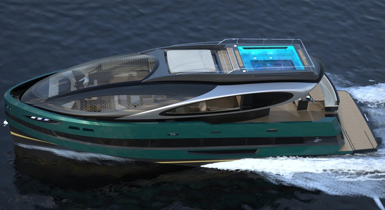 LAZZARINI DESIGN，Water boat，yacht，3d，Design，