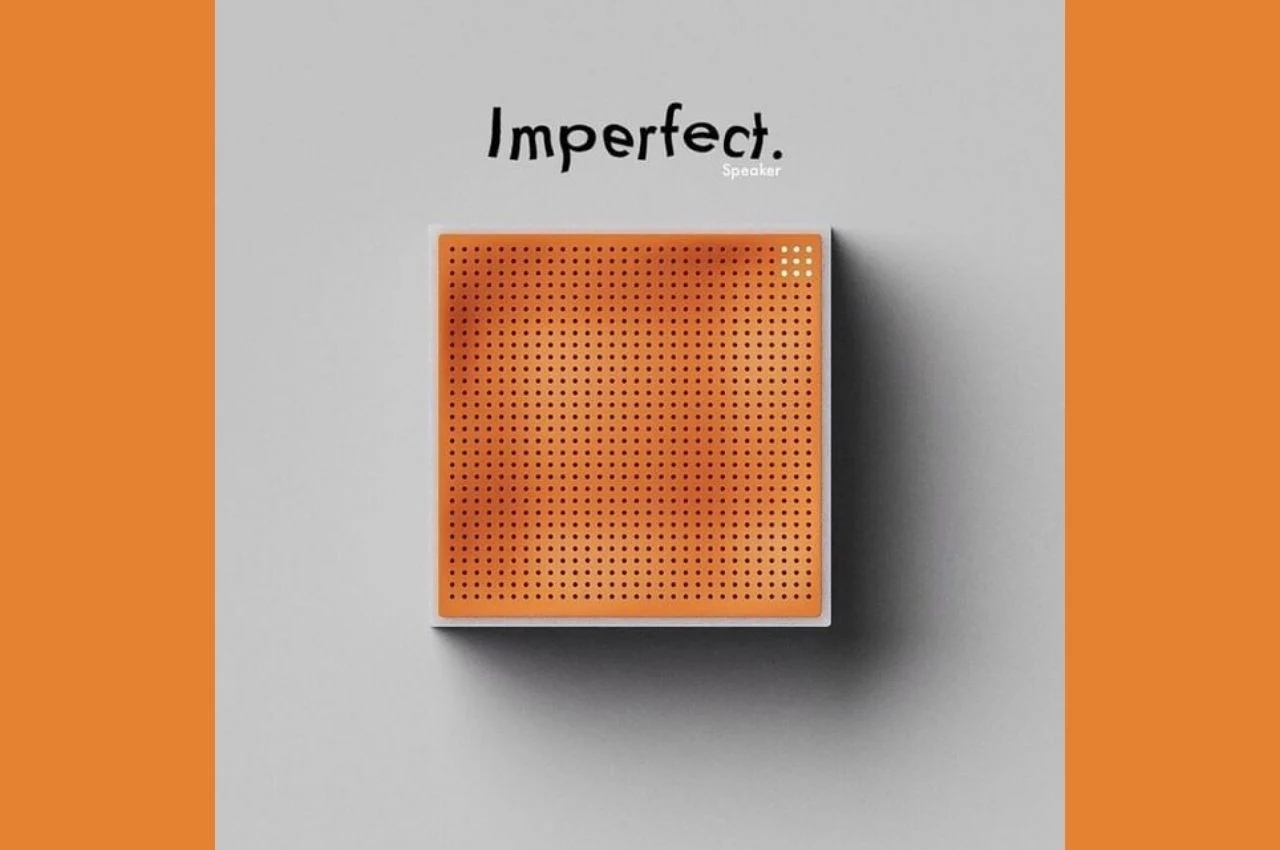 speaker，The Imperfect Speak，loudspeaker box，orange，