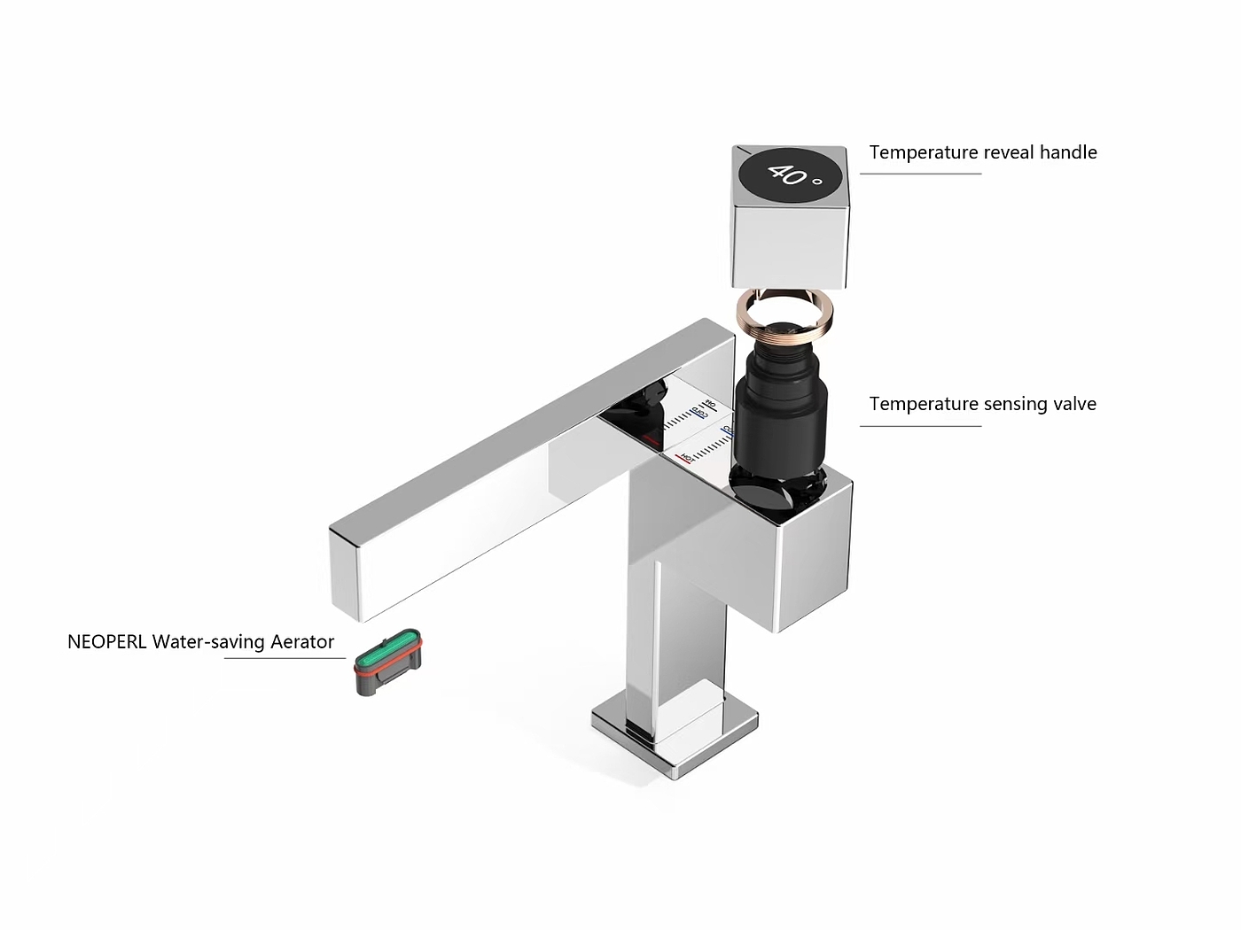 Intelligent digital display，Basin mixer ，water tap，