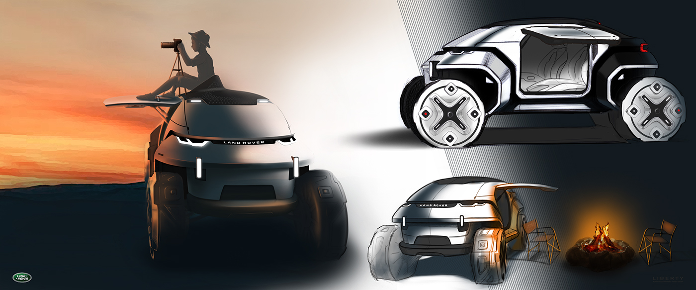 Concept car，sketch，Design process，Display Board，Model diagram，design sketch，industrial design，