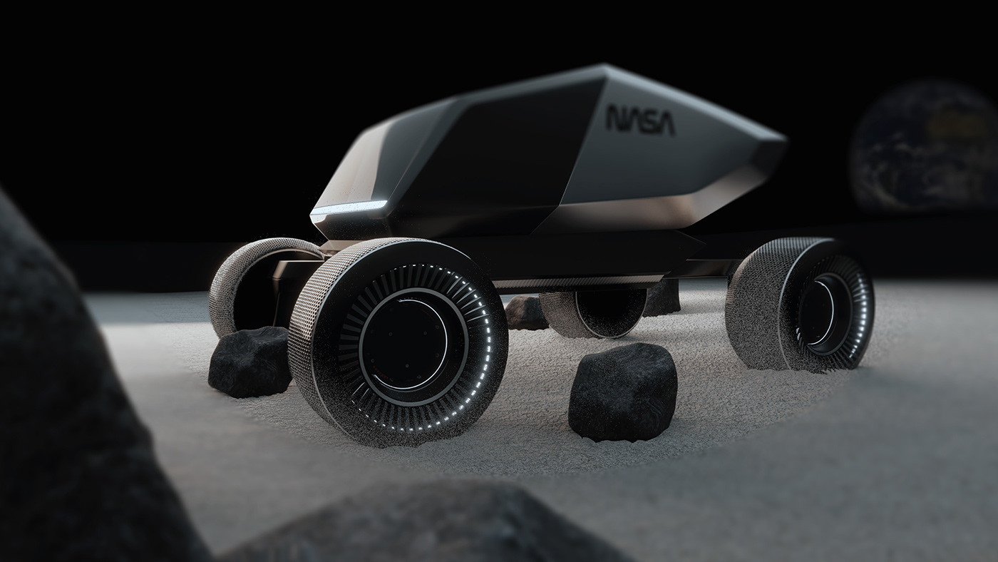 Robin Mazánek，MoonRacer，conceptual design，nasa，Cyberpunk design，Automobile design，