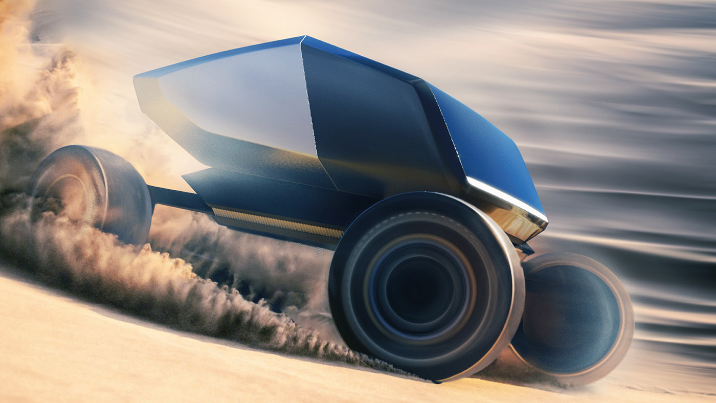 Robin Mazánek，MoonRacer，conceptual design，nasa，Cyberpunk design，Automobile design，