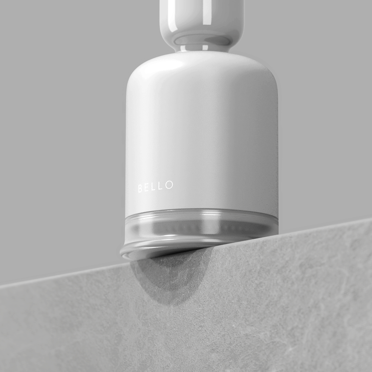 Cleansing massager，product design，Bello，Portable design，Sustainable environmental protection design，Cardboard tube packaging，