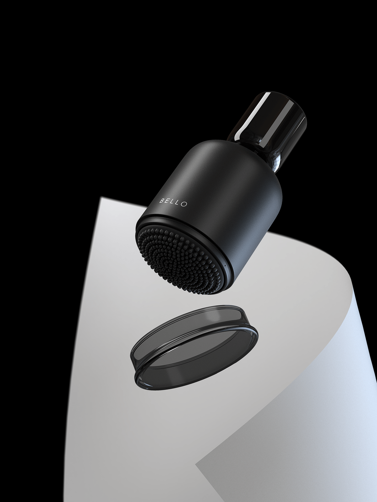 Cleansing massager，product design，Bello，Portable design，Sustainable environmental protection design，Cardboard tube packaging，