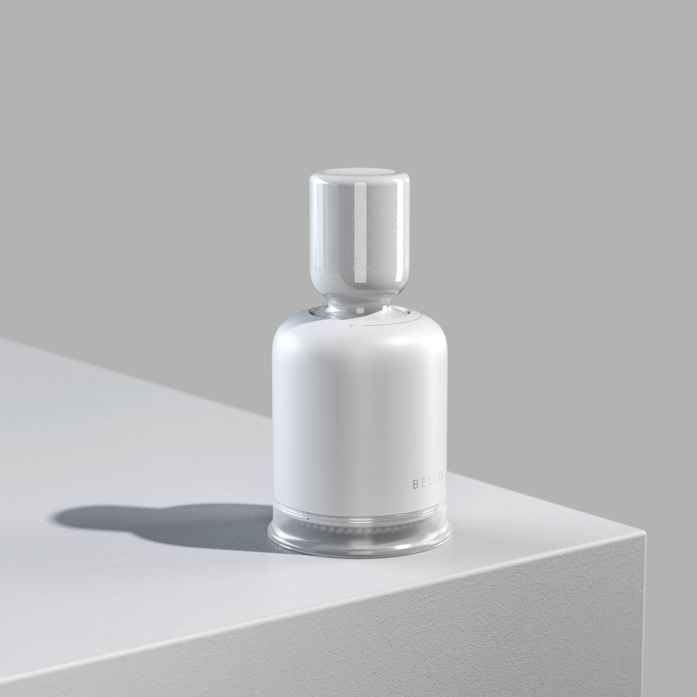 Cleansing massager，product design，Bello，Portable design，Sustainable environmental protection design，Cardboard tube packaging，