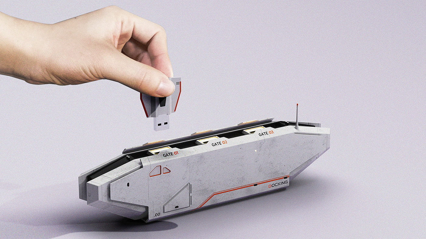 Junwan Woo，Docking，USB hub，product design，