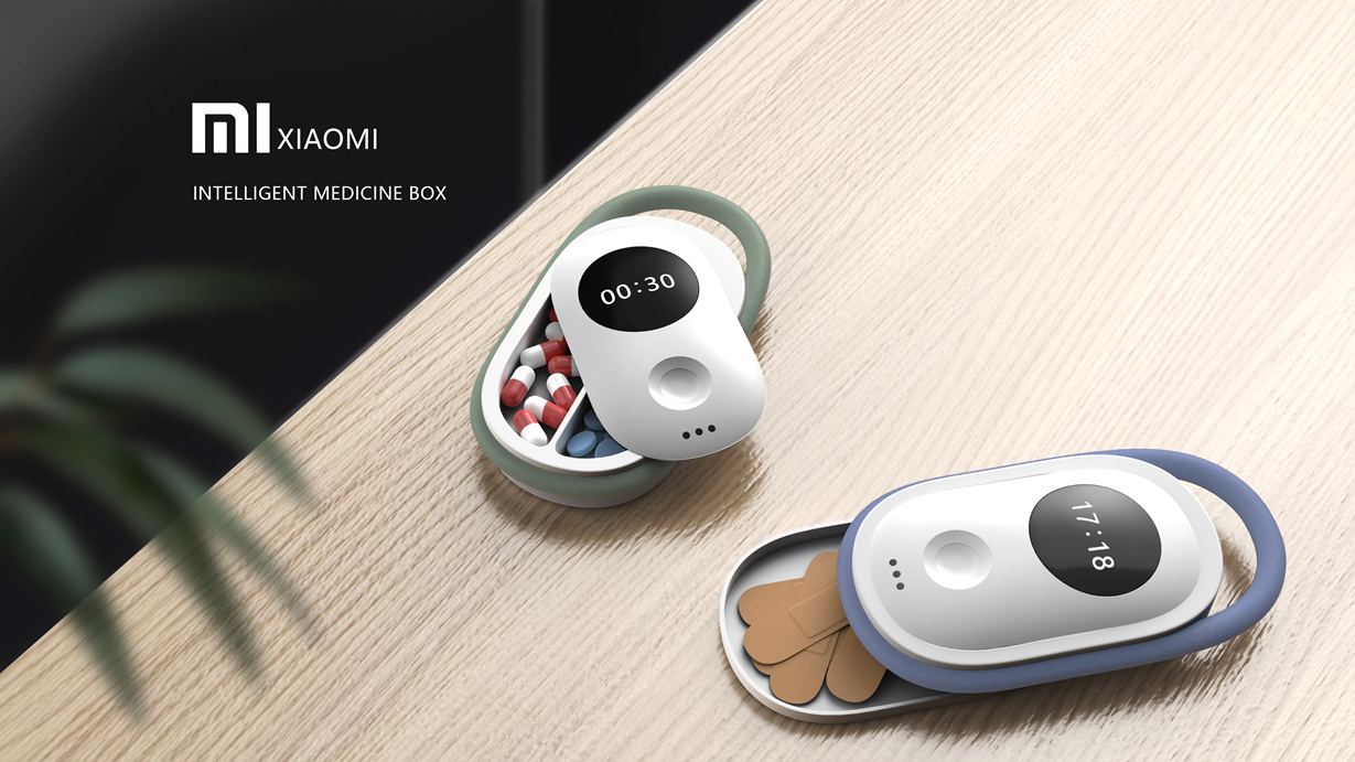 industrial design，product design，Intelligent medicine box，