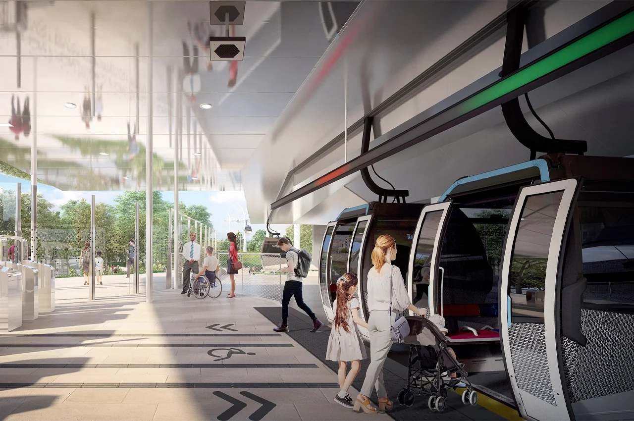 Aerial cable car，AIRBORNE GONDOLA，traffic，