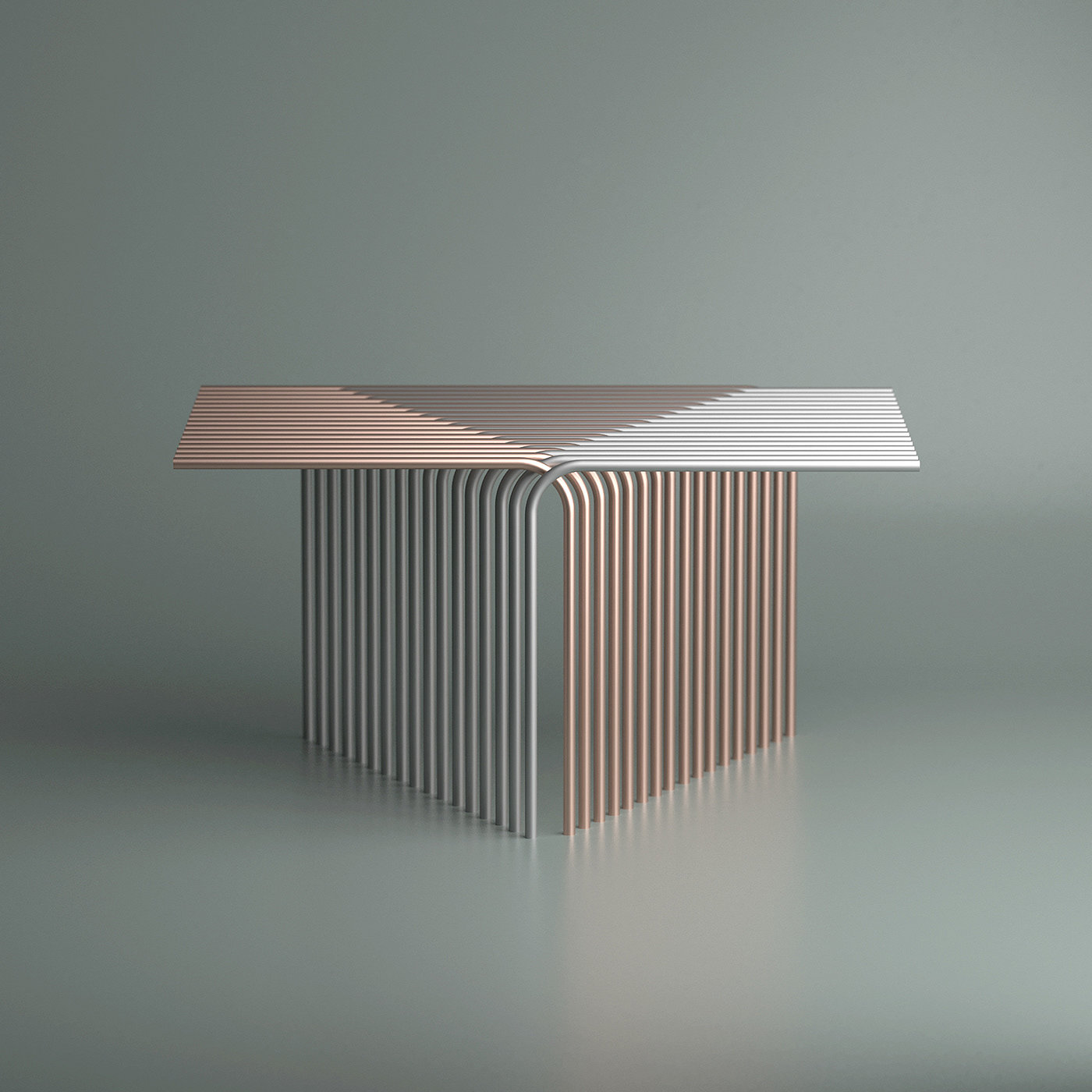 Side table，Side Table，ADDICTED，furniture，Metal material，