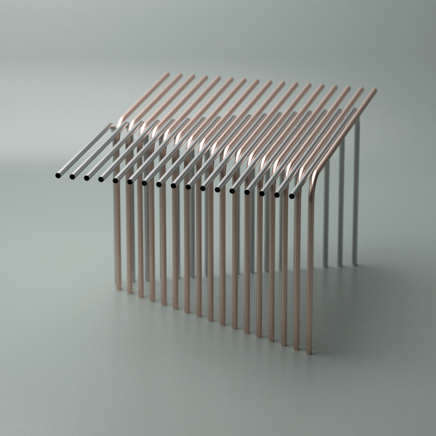 Side table，Side Table，ADDICTED，furniture，Metal material，