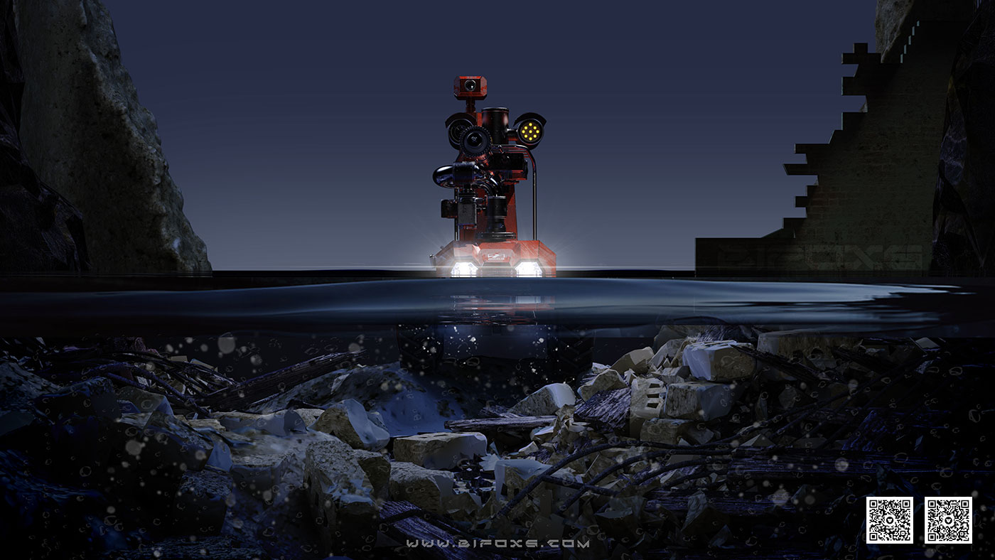 Bifox，White fox design，industrial design，product design，robot，Fire fighting，Creative expression，