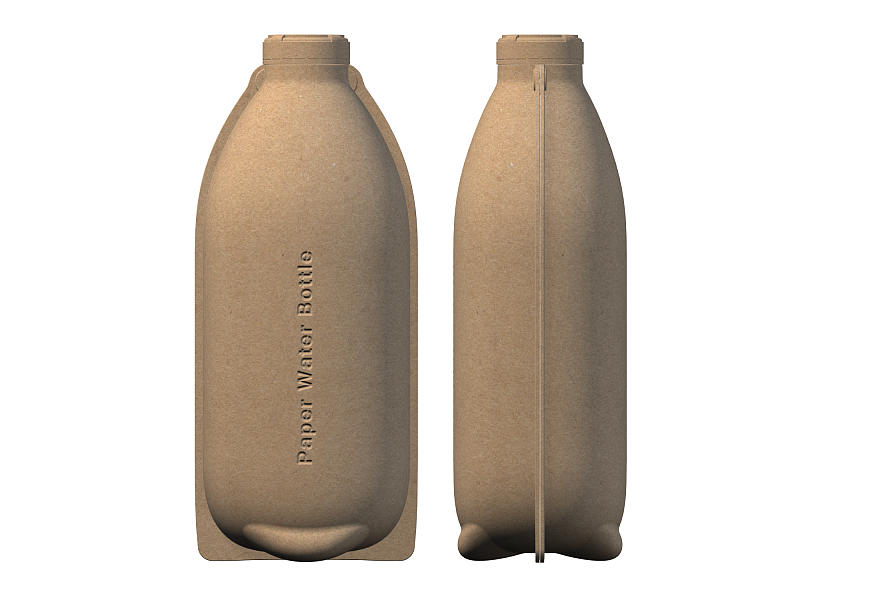 Paper water bottle，environment protection，product design，2016 Core77，