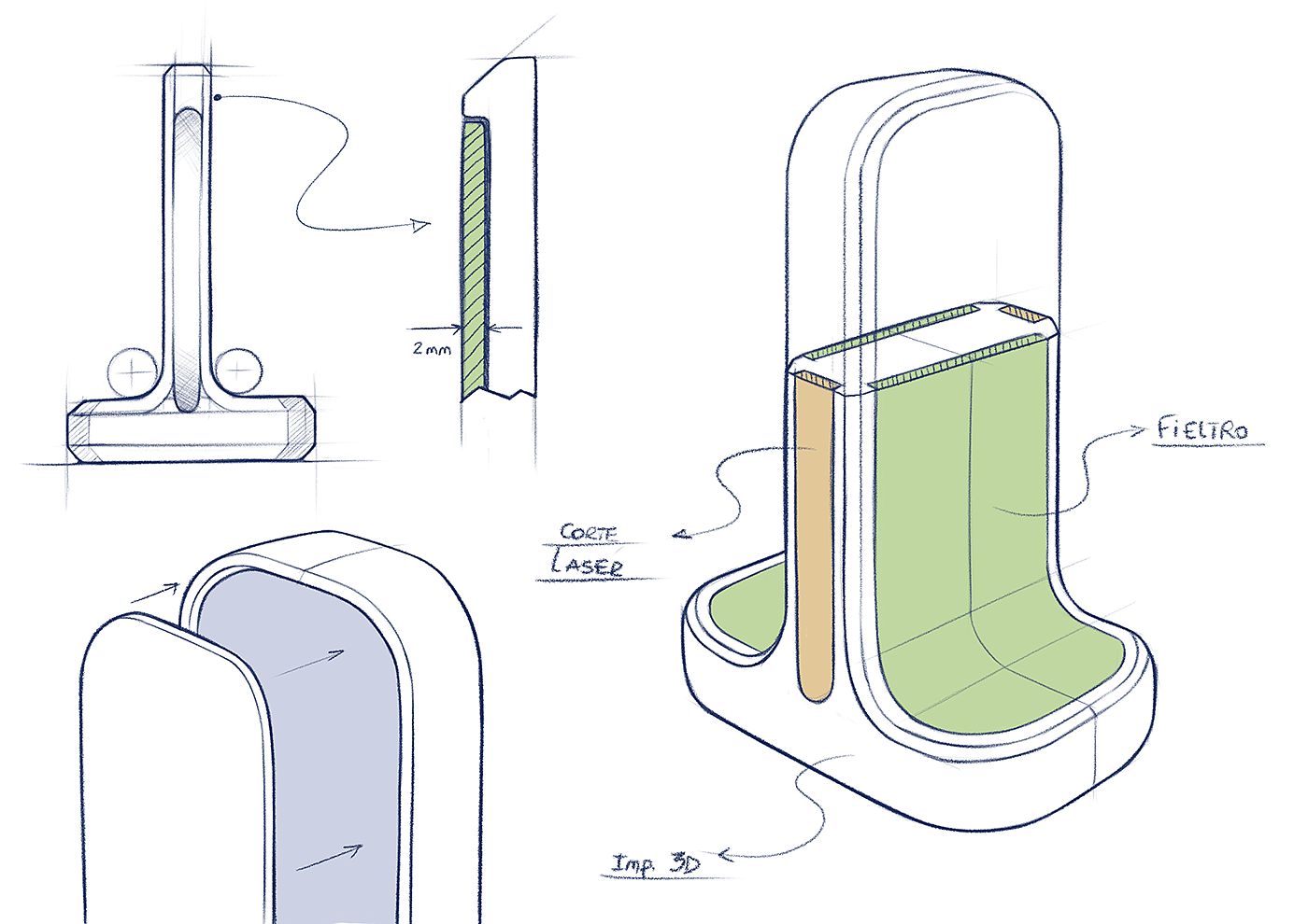 支架，耳机，3d，