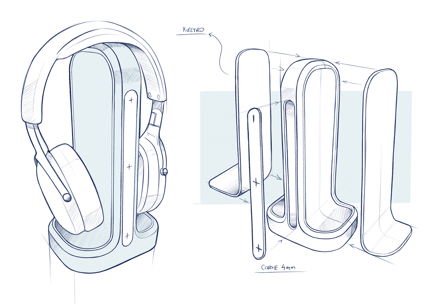 Bracket，headset，3d，