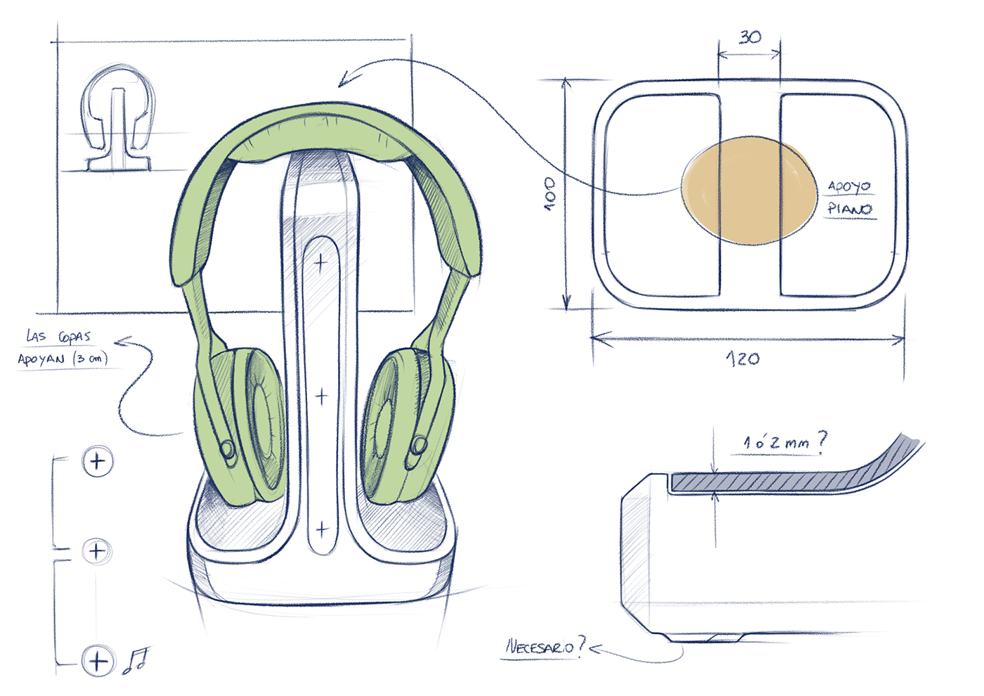 Bracket，headset，3d，