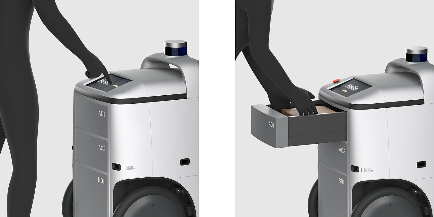 robot，industrial design，product design，Unmanned distribution，science and technology，Service robot，Design Exploration，Design process，