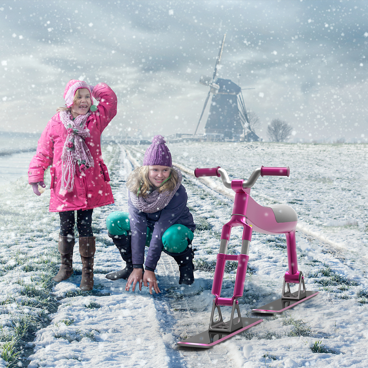 Amphibious bicycle，Children's car，sled，product design，Applicable in four seasons，