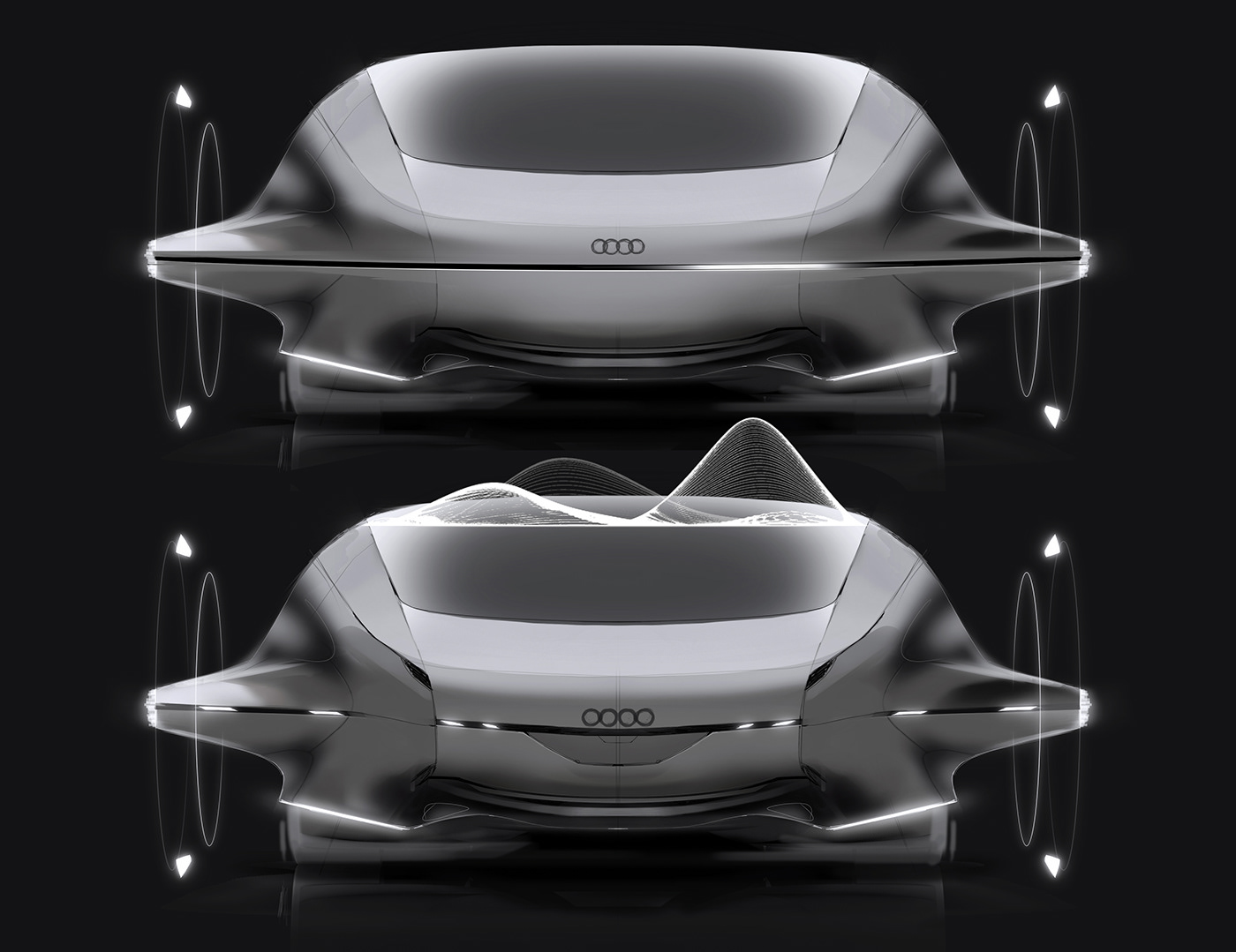 audi，black，conceptual design，Automobile design，