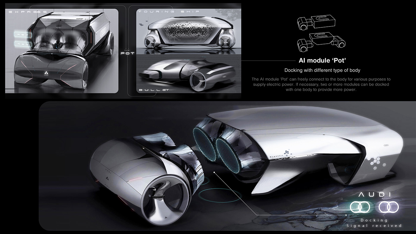 audi，black，conceptual design，Automobile design，