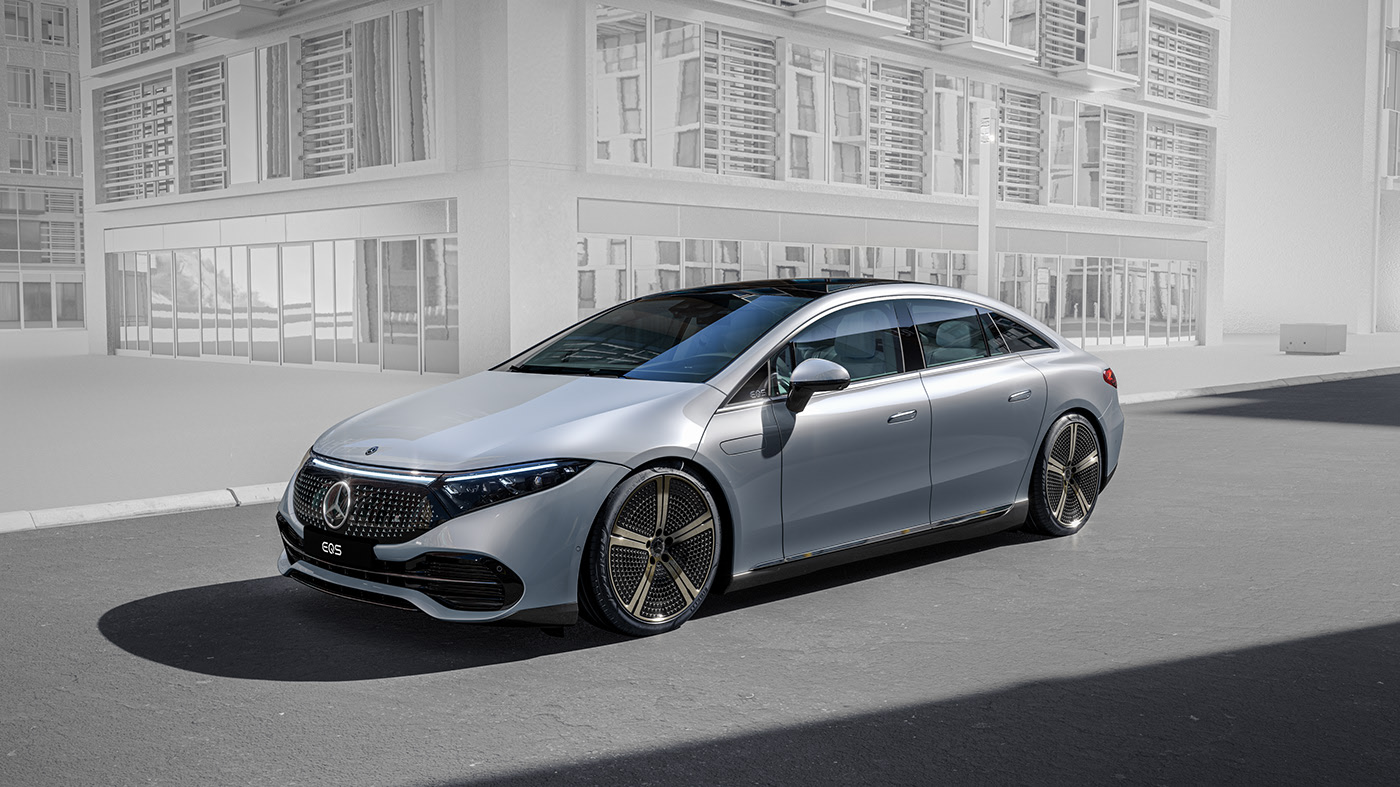 v-ray，EQS，cgi，Mercedes Benz，CGI renderings，
