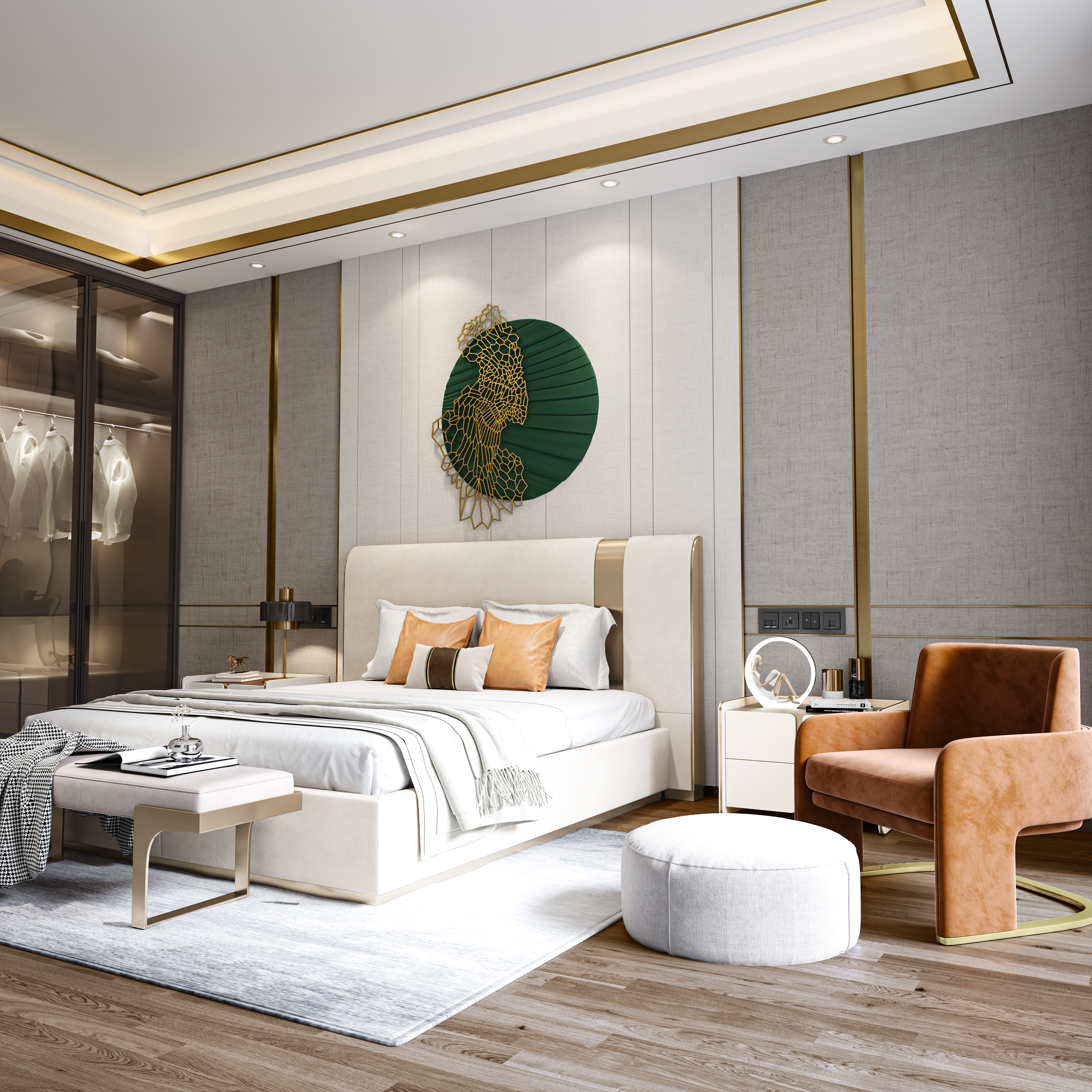 furniture，bedroom，Realistic，Render，