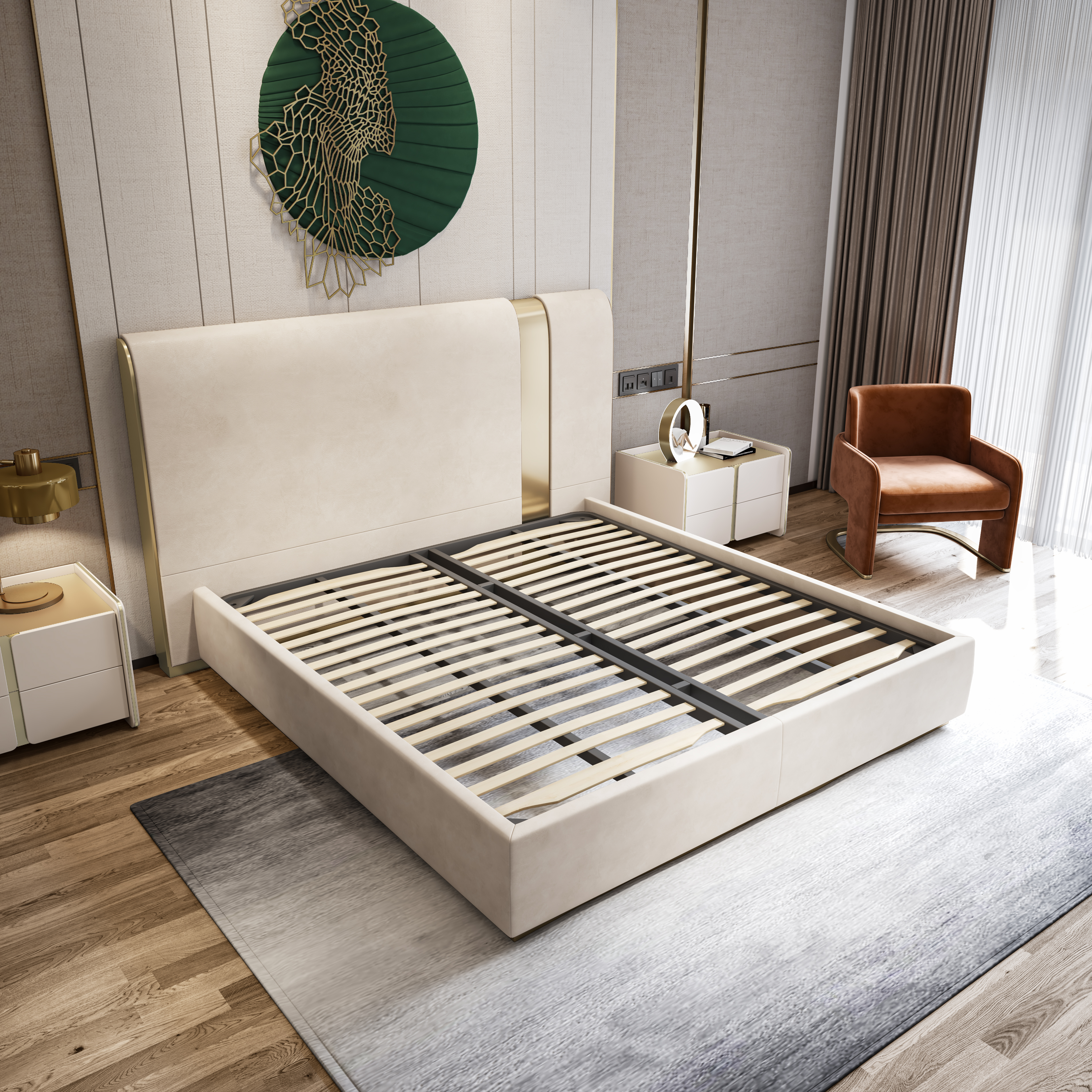 furniture，bedroom，Realistic，Render，