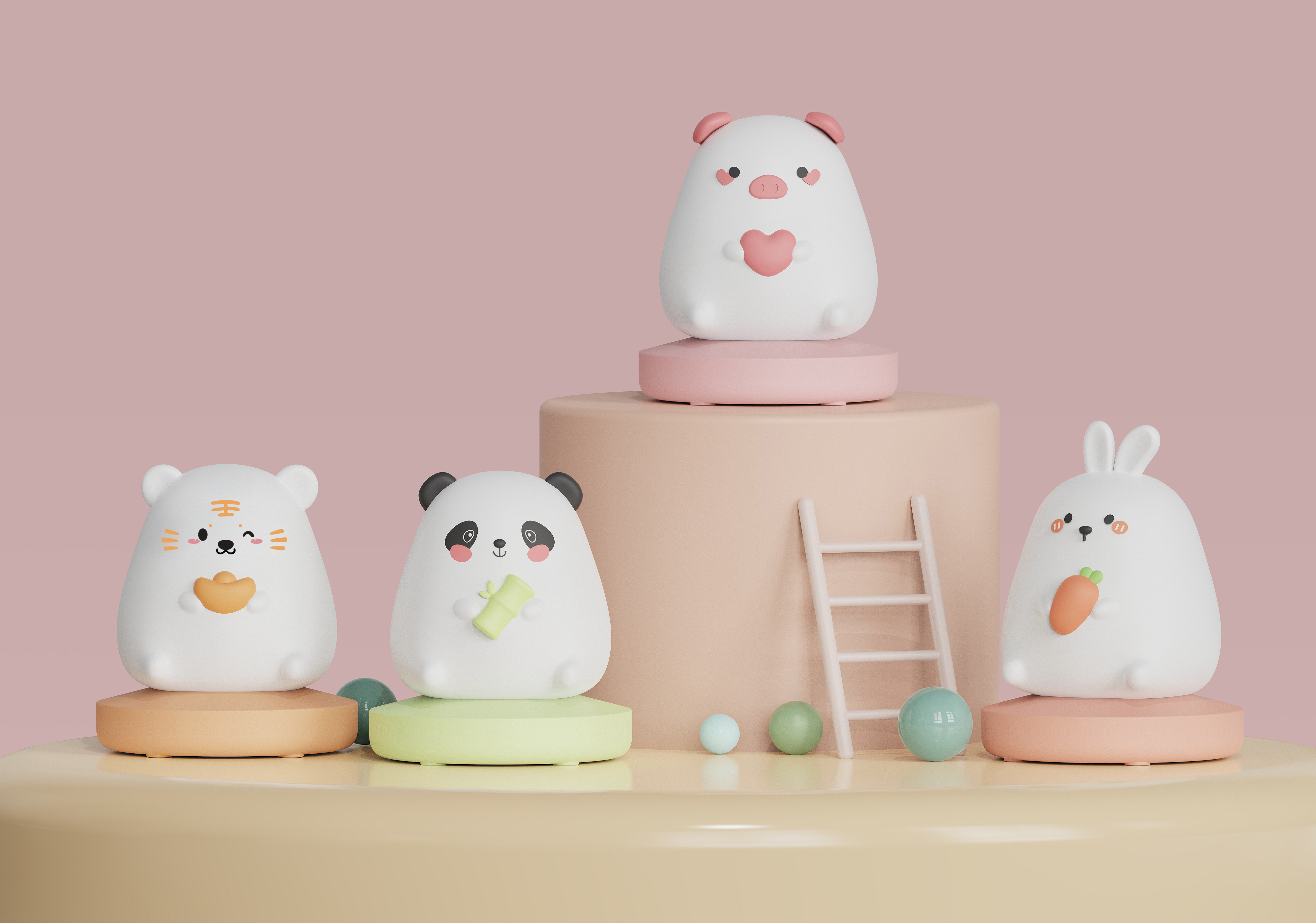 Cute pet，Silicone night light，