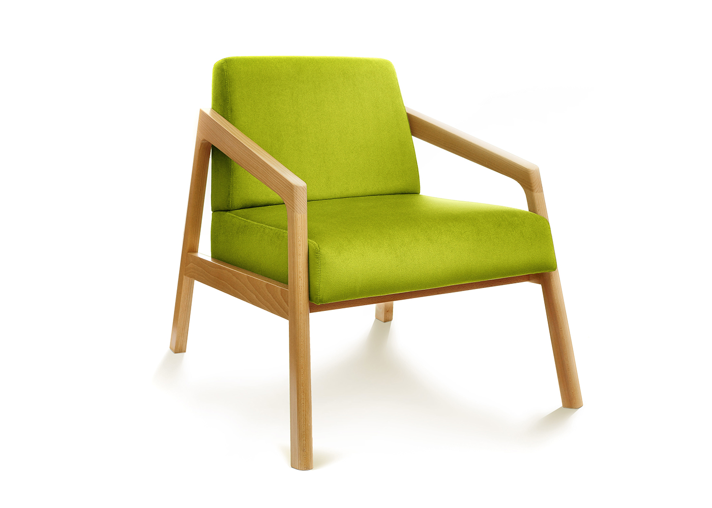 COIN，chair，Lower armrest，solid wood，