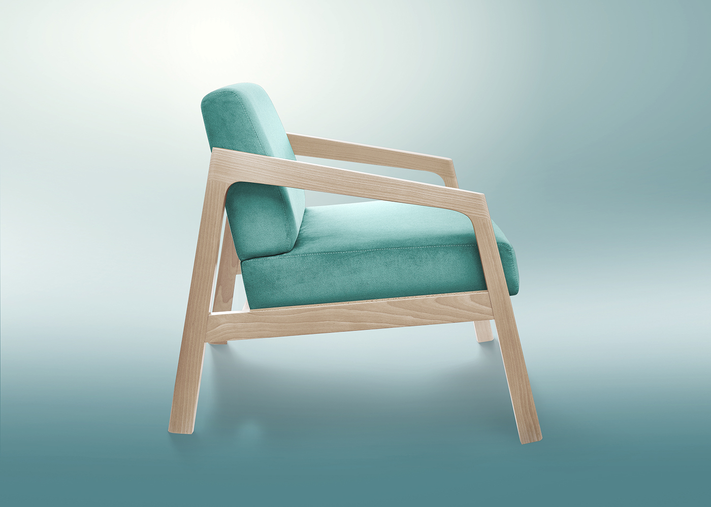 COIN，chair，Lower armrest，solid wood，