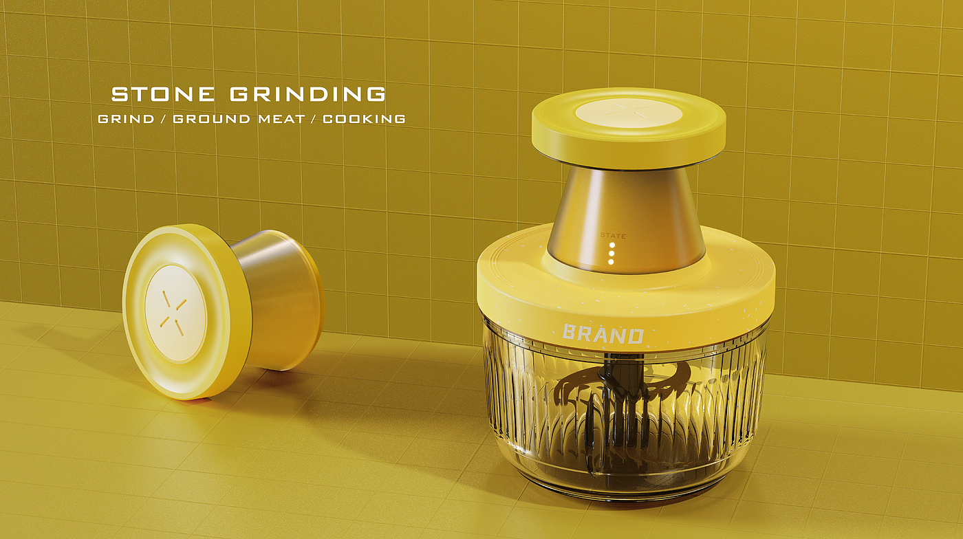 product design，food processor，Stone mill，fashion，small home appliances，kitchen，