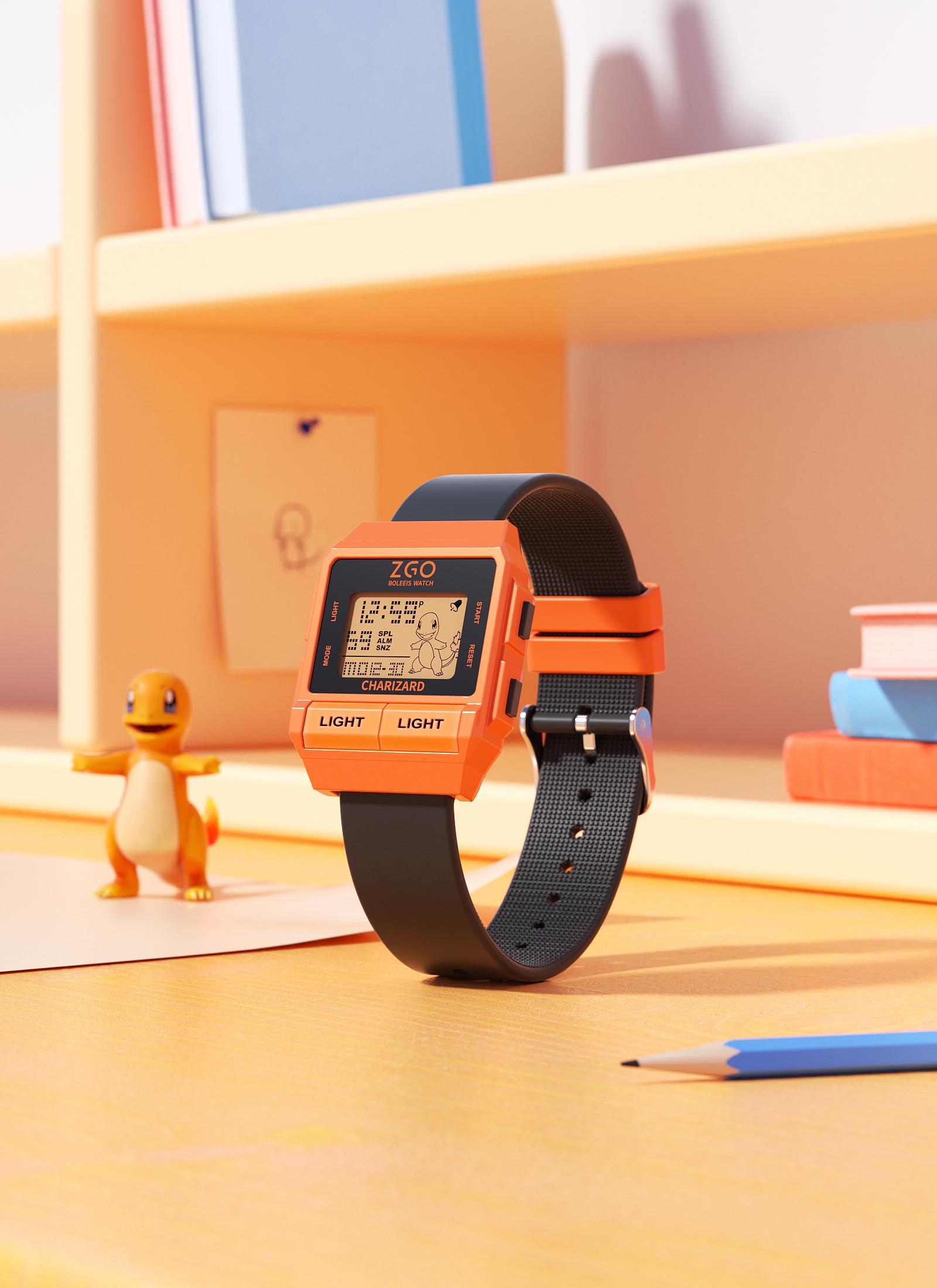 Work sharing - Watch modeling and rendering plus scene construction，