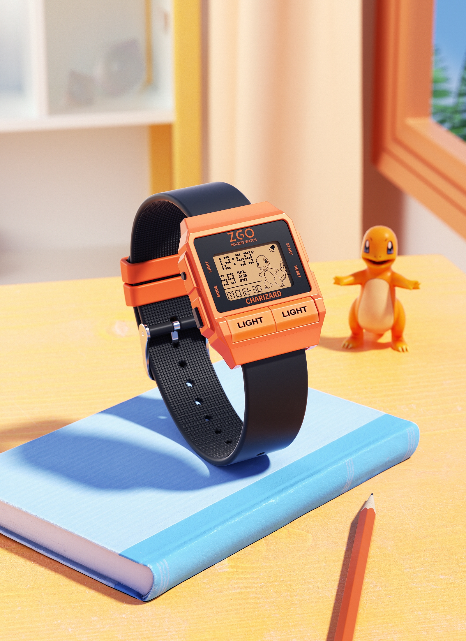 Work sharing - Watch modeling and rendering plus scene construction，