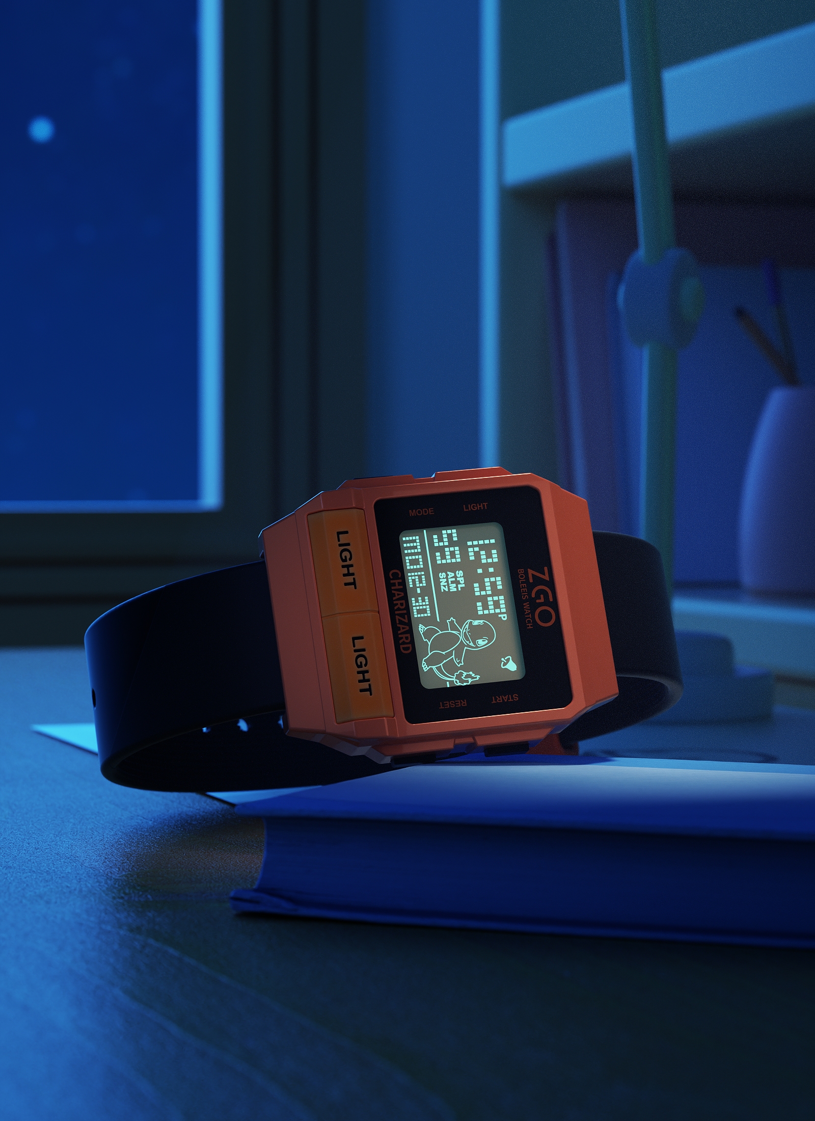 Work sharing - Watch modeling and rendering plus scene construction，