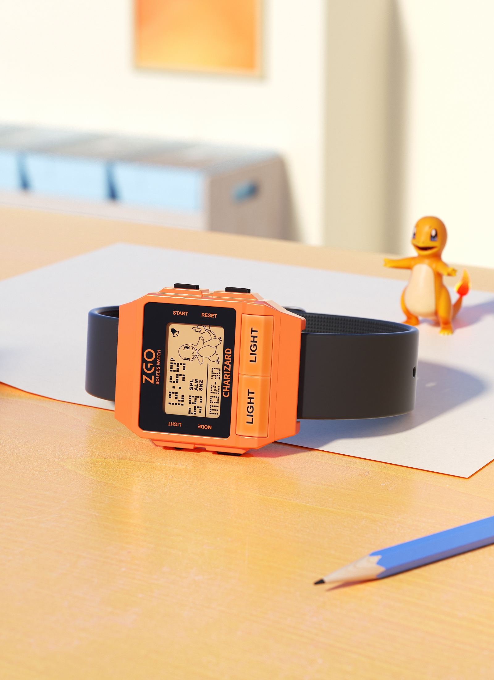 Work sharing - Watch modeling and rendering plus scene construction，