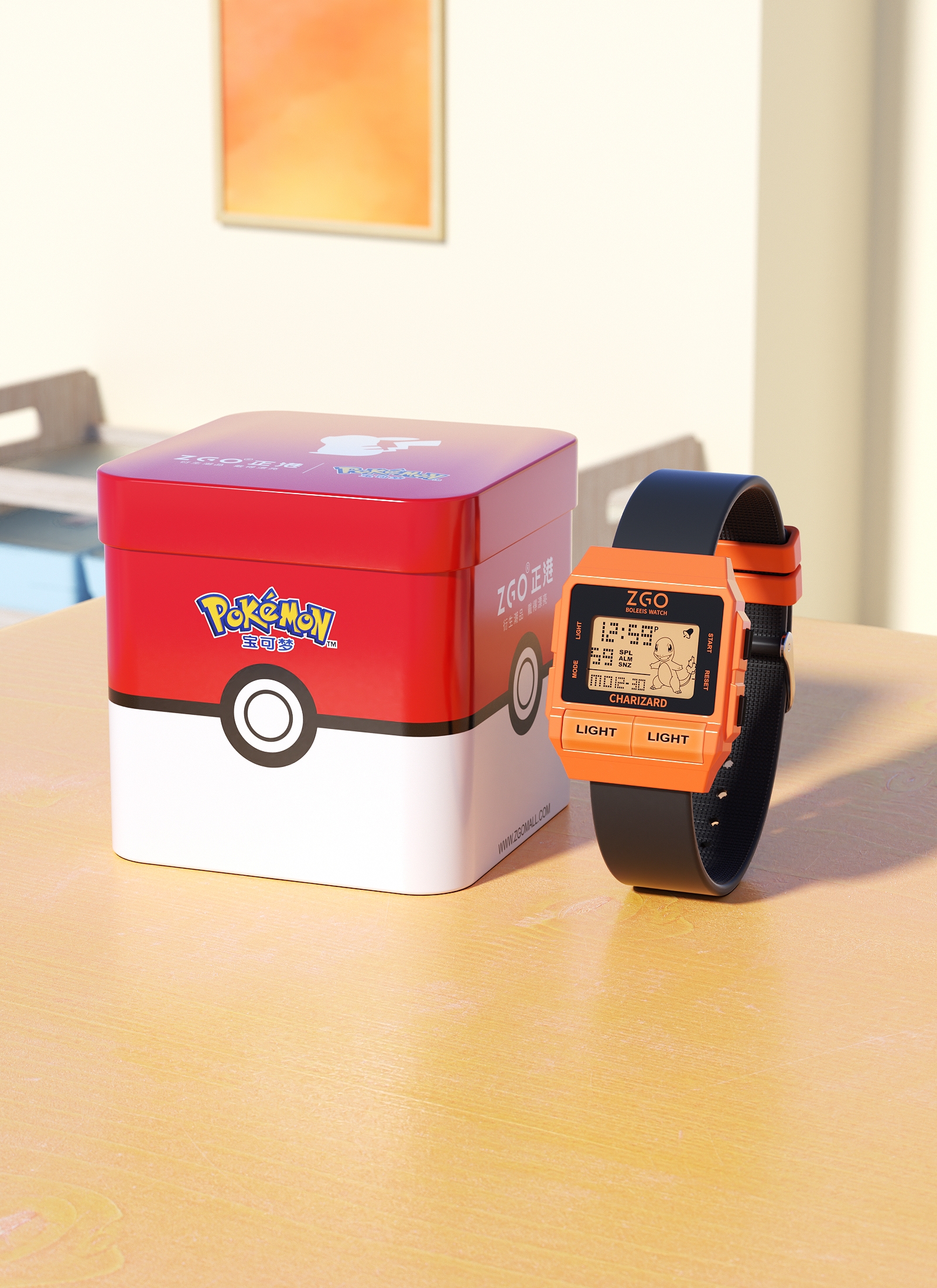 Work sharing - Watch modeling and rendering plus scene construction，