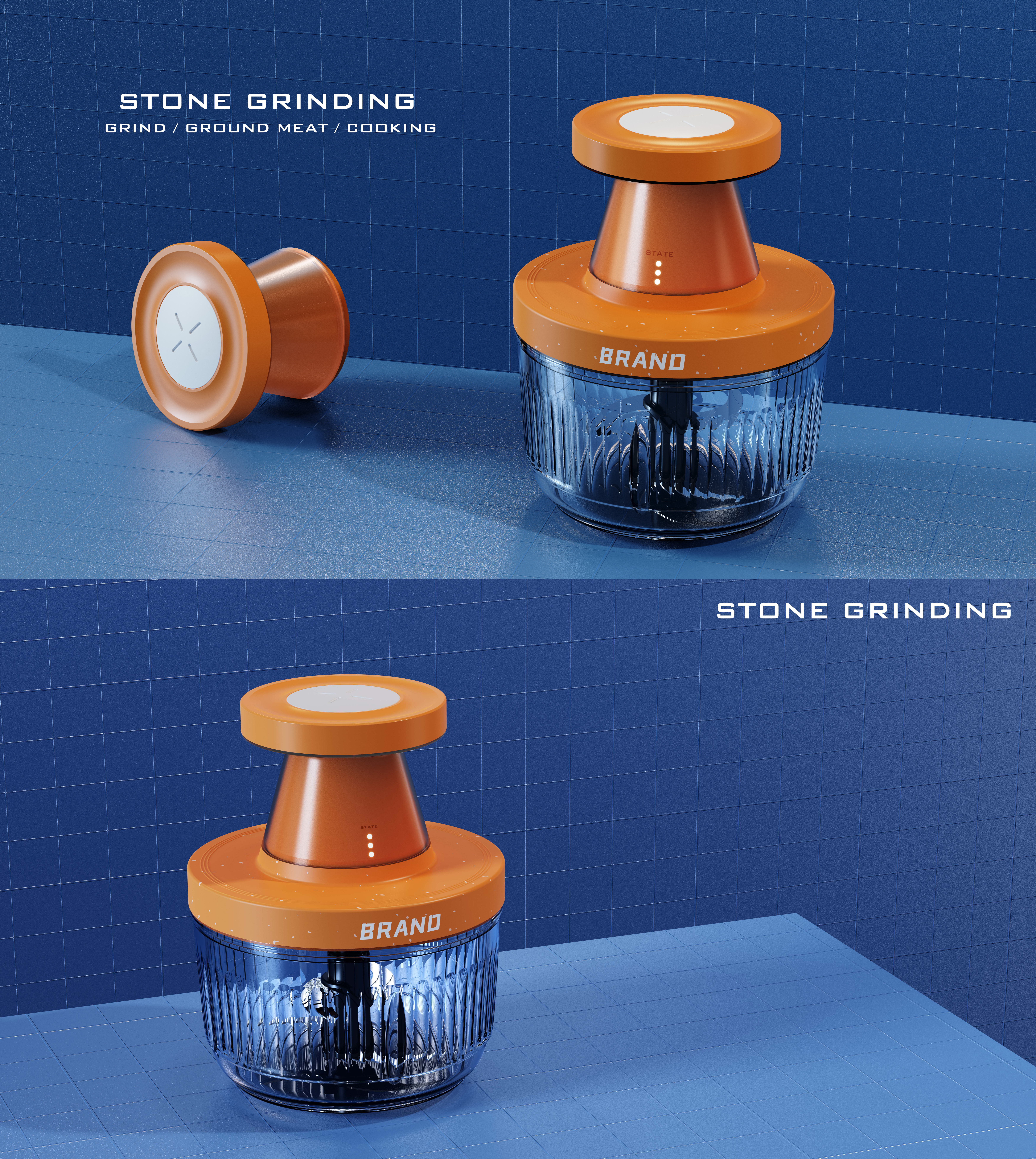 product design，food processor，Stone mill，fashion，small home appliances，kitchen，