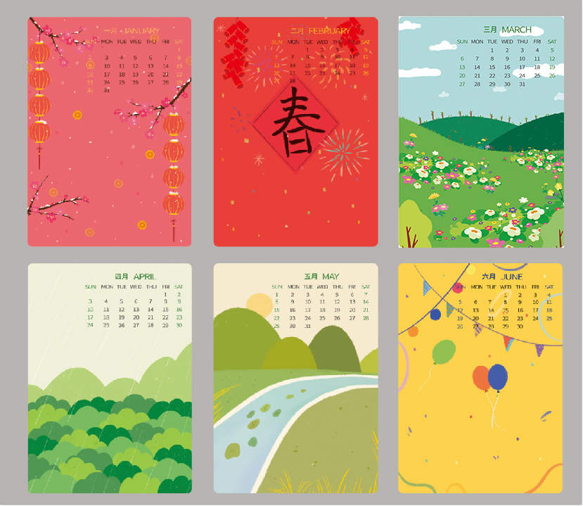 Gift box，year-end，Desk calendar，originality，