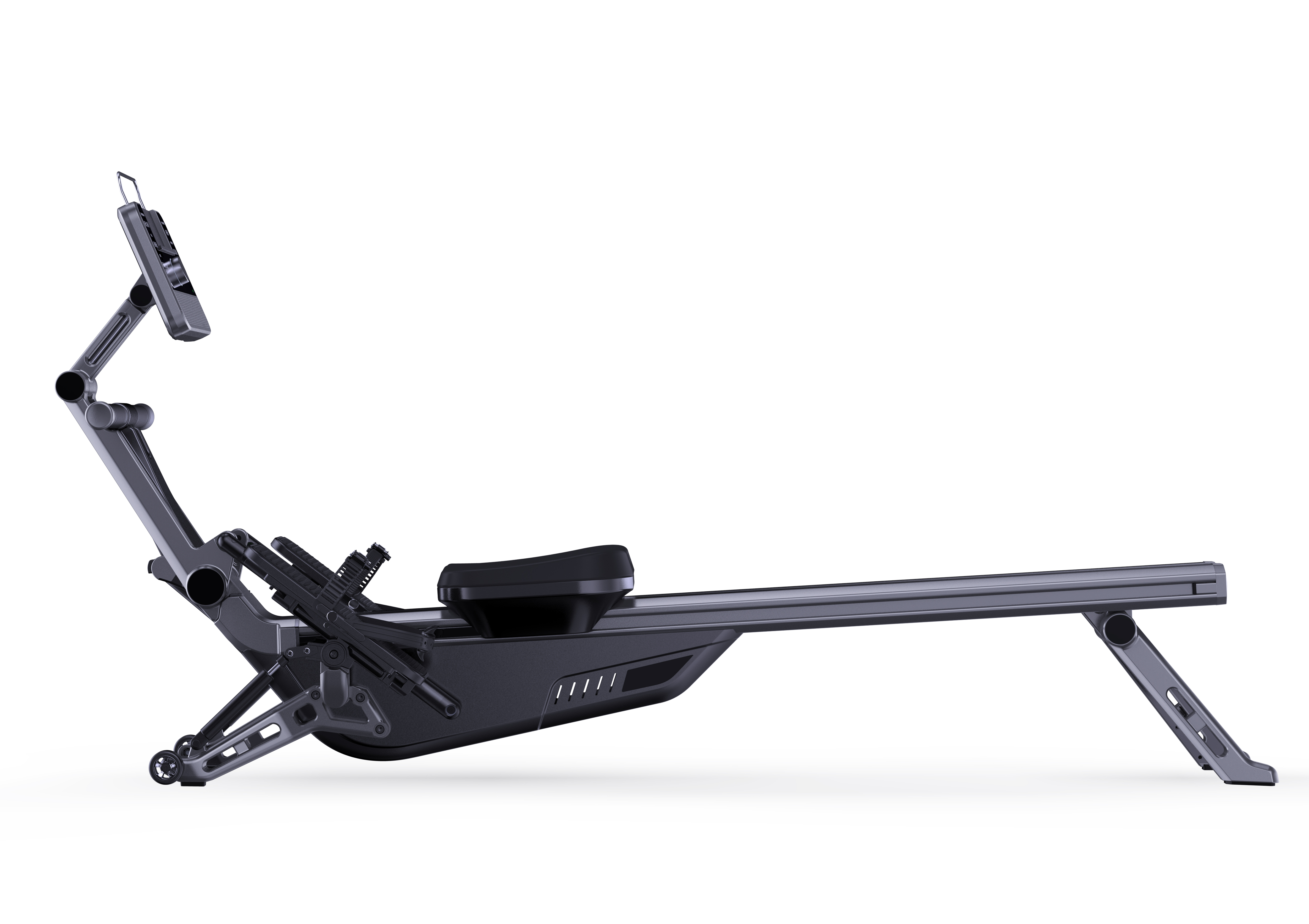 Self generating, constant resistance, fully folding rower，